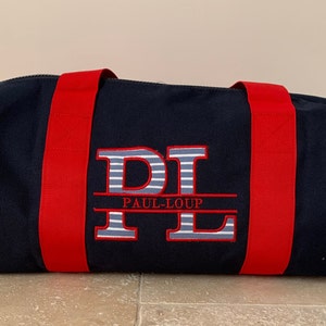 Personalized embroidered duffel sports bag image 1