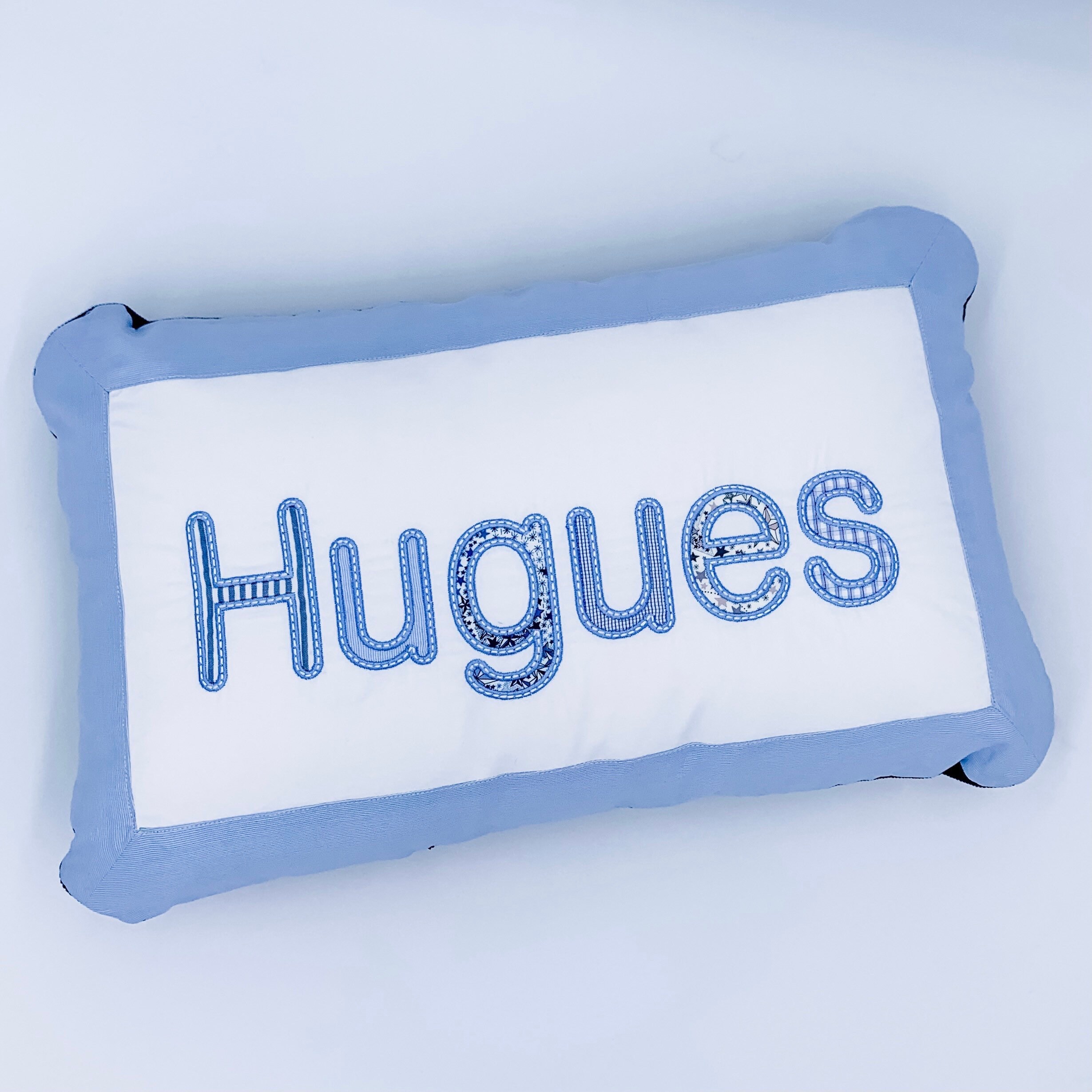 Coussin Personnalisé en Double Gaze et Liberty