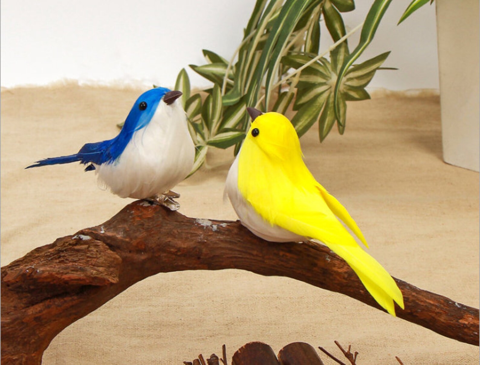 6pcs Artificial Birds On CLIPS Artificial Birds Craft Birds Etsy