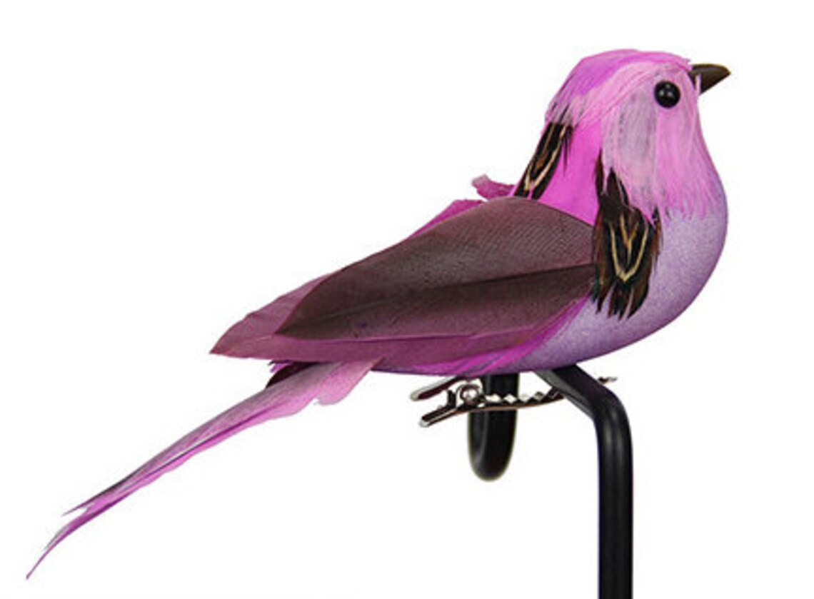 6pcs Artificial Birds On CLIPS Artificial Sparrows Craft Birds Etsy