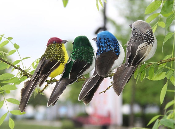 Artificial Fake Birds Realistic Craft Birds Feathered Home Tree Decor Artificial Fake Birds Realistic Craft Birds Feathered Home Tree Decor