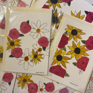 Pack de 2 - Tournesol - Cartes de voeux
