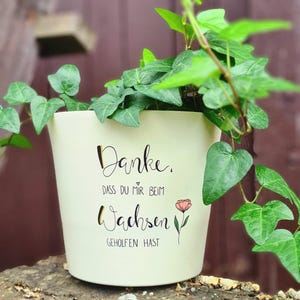 Personalisierter Blumentopf | Übertopf  Danke | Abschiedsgeschenk Erzieher mit Namen