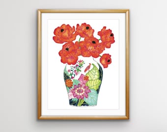 Tobacco Leaf Art Print: Signed 8x10 Unframed