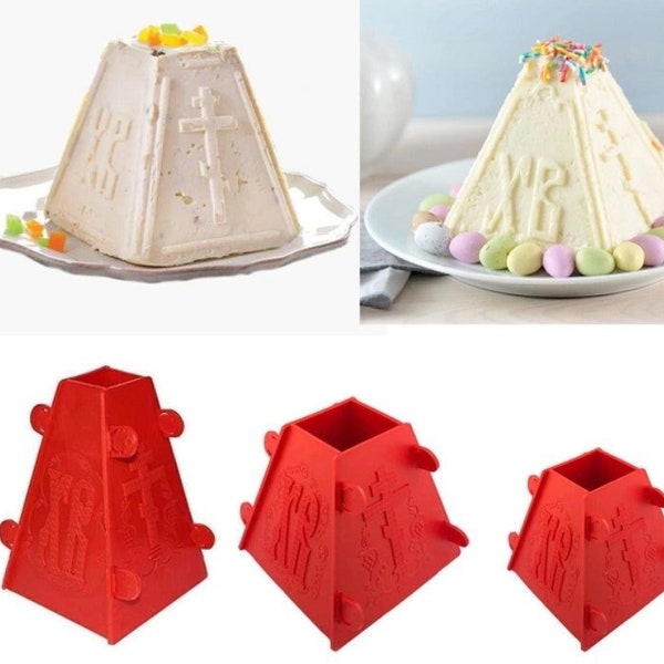 Vorm voor Paas-cheesecake Plastic Vorm Vorm Paascake Traditionele Paascake Paskha-vorm Kaasvorm Orthodoxe Paaspascha