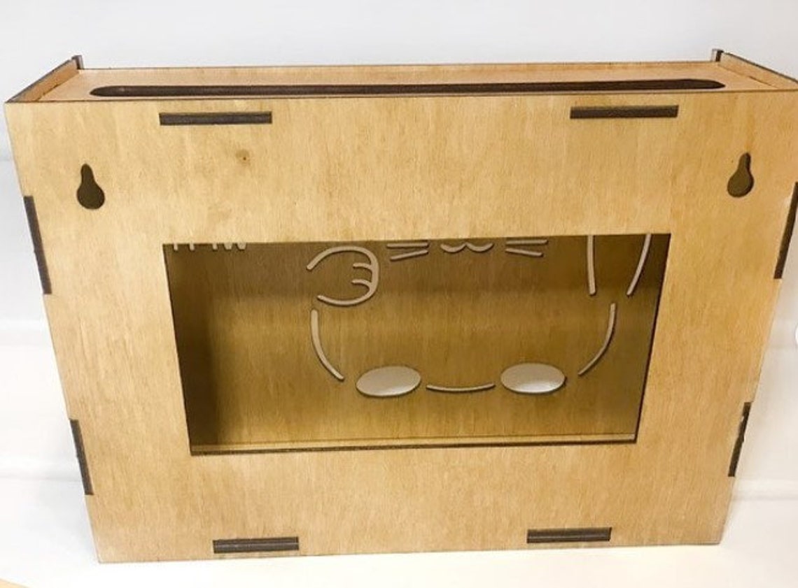 Laser Cut Wifi Router Storage Box Wooden Shelf Wall Hanging Etsy