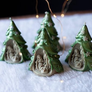 Set Weihnachtskerze Wachs-Krippe Szene-Kerze aus natürlichem Bienenwachs Kerzen Weihnachtsgeschenk Kerzen Katholische Weihnachten