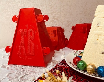 Molde para tarta de queso de Pascua Molde de plástico Molde para tarta de Pascua Pastel de Pascua tradicional Molde para Paskha Molde para queso Pascua ortodoxa Plato para hornear