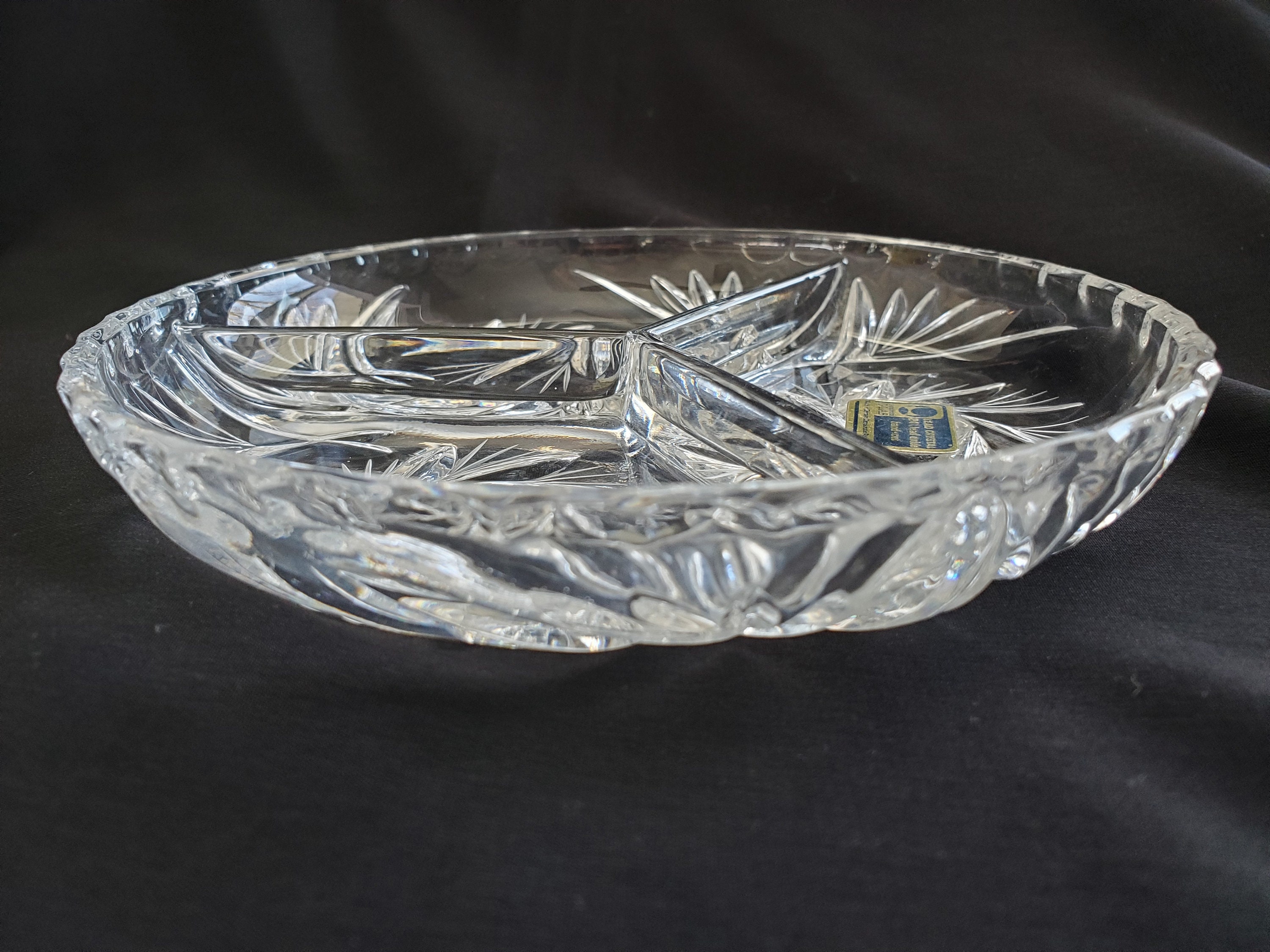 Vintage Lausitzer Glass 24 Lead Oxide hand Cut Crystal 3 part Etsy