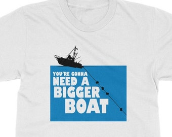 Jaws - We're Going to Beed a Bigger Boat Classic Heavy Cotton Adult T-Shirt