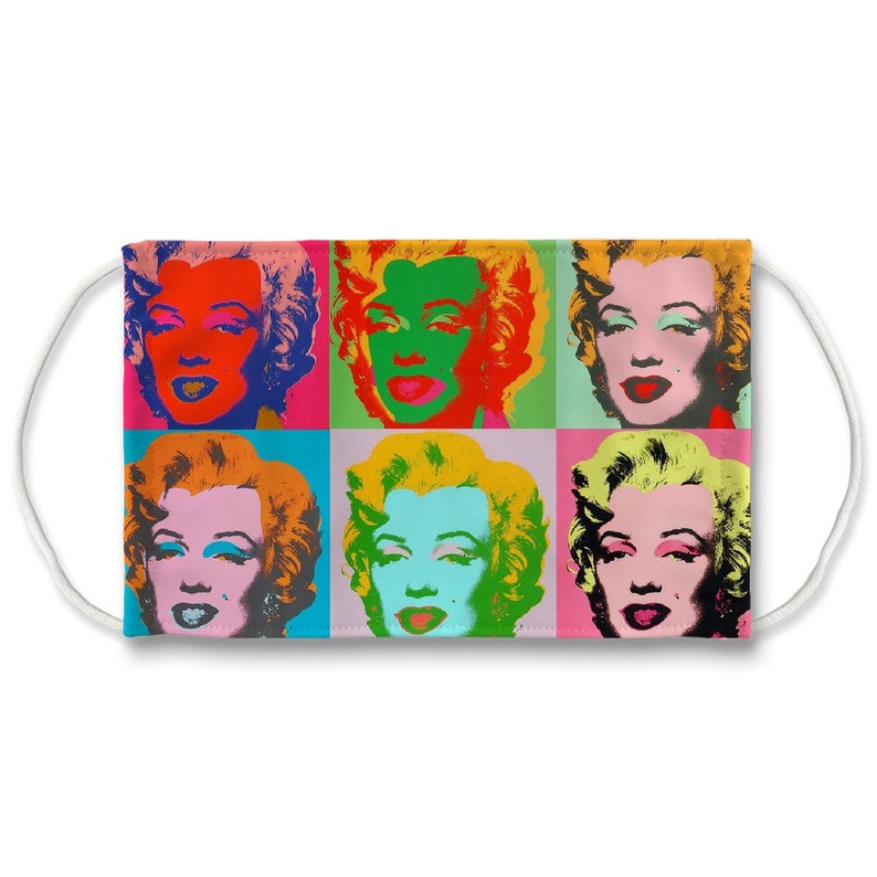 Marilyn Monroe Pop Art Face Mask with Filter Pocket Washable | Etsy