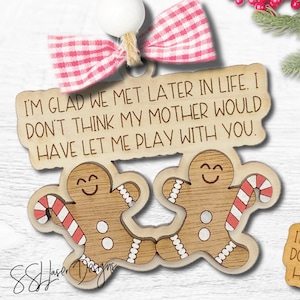 Lustiger Freund Weihnachtsverzierung SVG Laser-Datei, Bester Freund Weihnachtsverzierung SVG-Datei, lustige Weihnachtsverzierung SVG Laser-Datei