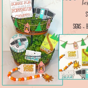 Pop Up Camper SVG Cut File, Pop Up Camper Cut File, Po Up Camper Glowforge, Camper Tiered Tray Cut File, Camper Tiered Tray Laser SVG, Funny