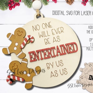 Lustiger Freund Weihnachten Ornament SVG Laser-Datei, bester Freund Weihnachten Ornament SVG, Sibling Weihnachtsverzierung, Sibling Weihnachtsgeschenk