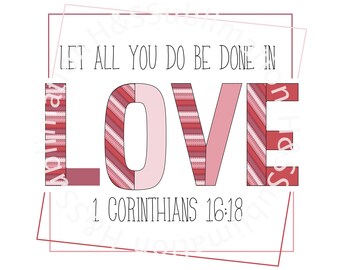Valentine's Religious Sublimation Design, 1 Corinthians Sublimation, Religious Digital Design, Valentine Sublimation, Love Sublimation