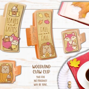 Woodland Claw Clips Fichier SVG, Fox Claw Clips Fichier SVG, Octobre Claw Clips Fichier SVG, Woodland Clip Laser, Fall Hedgehog Claw Clips fichier svg