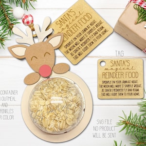 Magische Rentier-Halter SVG Laser-Datei, Weihnachtsgeschenk SVG-Datei, Rentier Vorabend-Datei, Weihnachtsmann Rentier Essen geschnitten Datei, Weihnachtsmann Geschenk Laser-Datei