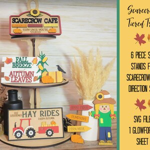 Scarecrow Tiered Tray SVG, October Tiered Tray SVG, Autumn Tiered Tray SVG, Fall Tiered Tray Svg, Pumpkins Tiered Tray Svg, November Tiered