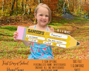 1st Year of School Sign Svg, First Day of School Laser File, School Sign SVG File, Preschool Sign SVG File, Kindergarten Sing Laser File