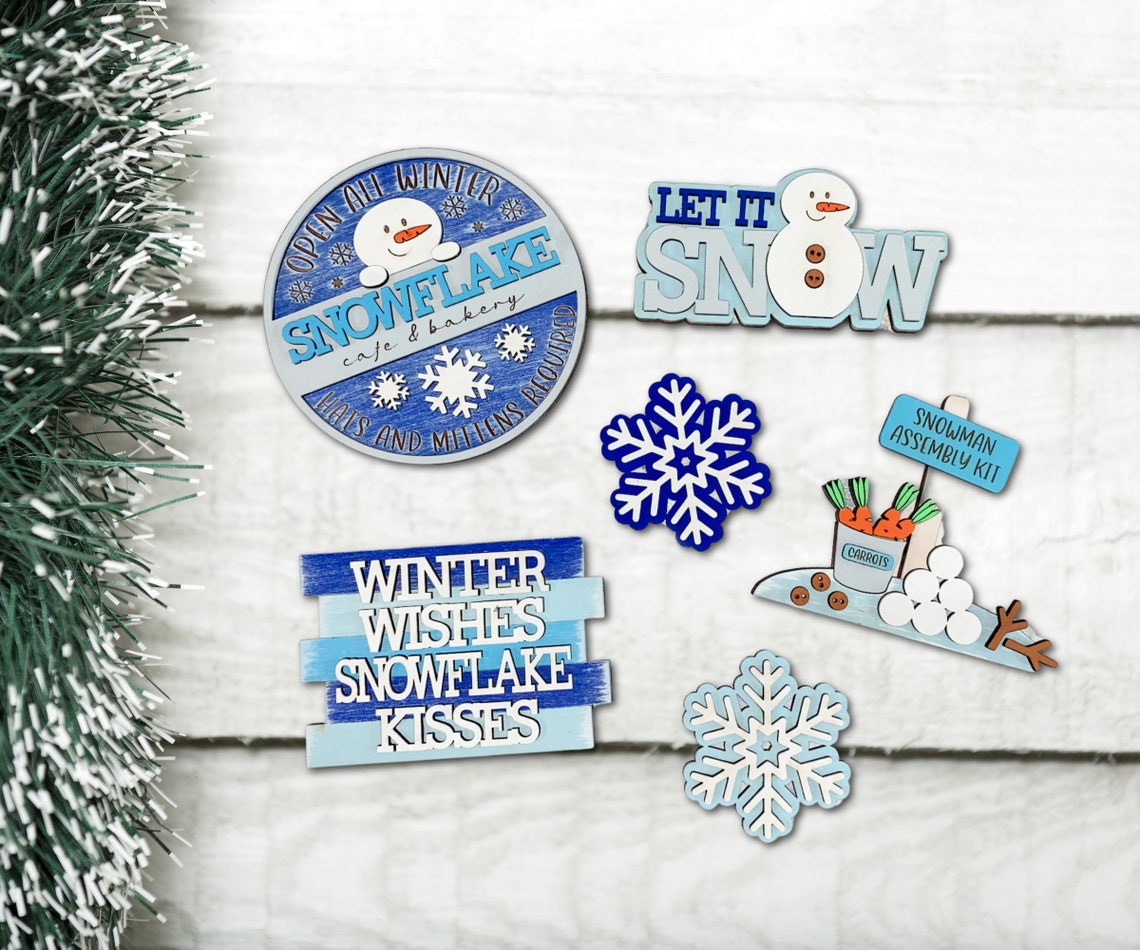 Snowman Tiered Tray SVG Winter Tiered Tray SVG January Etsy