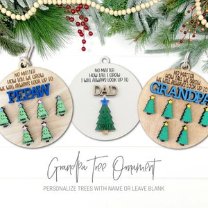 Grandpa Ornament SVG, Looking Up To Grandpa Ornament SVG, Ornament for Grandpa Svg, Grandkids Ornament svg, Christmas Ornament Svg
