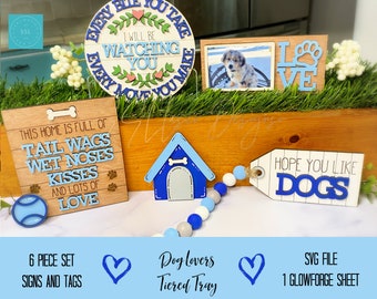 Dog Tiered Tray Cut File, Dog Cut File, Dog SVG Tiered Tray, Dogs SVG Tiered Tray Cut File, Dog Laser Cut File, Dogs Laser File