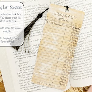Reading Log Bookmark Svg Laser Cut File, Library Book Tracker Svg, TBR list tracker, 2024 Library Card Bookmark Laser Cut Svg File