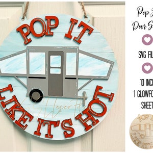 Pop Up Camper SVG Cut File, Pop Up Camper Door Sign SVG, Camper Door Sign SVG, Camper Svg Door Sign, Camper Door Sign Laser Cut, Pop Up Camp