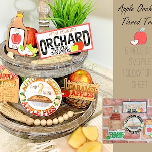 Apple Orchard Tiered Tray SVG, October Tiered Tray SVG, Autumn Tiered Tray SVG, Apple Orchard Svg File, Harvest Tiered Tray svg File