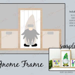 Interchangeable Gnome FRAME Cut File, Gnome FRAME  SVG File, Interchangeable Frame, Interchangeable Frame Glowforge, Frame Pop Outs