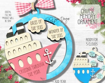 Arquivo SVG de enfeite de Natal de cruzeiro de memória, arquivo de enfeite de Natal de cruzeiro, enfeite de Natal de vela, arquivo de laser de ornamento de cruzeiro, cruzeiro