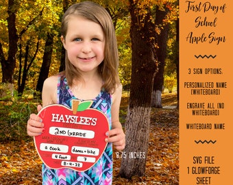 1st Year of School Sign Svg, First Day of School Laser File, School Sign SVG File, Preschool Sign SVG File, Kindergarten Sing Laser File