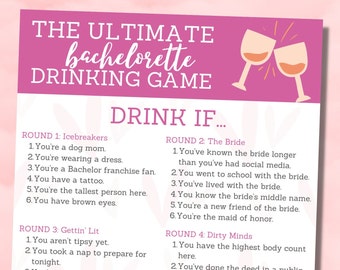 Printable Bachelorette Game/ Bachelorette Drinking Game / - Etsy