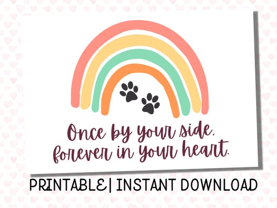 Loss of a Pet Sympathy Card PRINTABLE INSTANT DOWNLOAD | Etsy