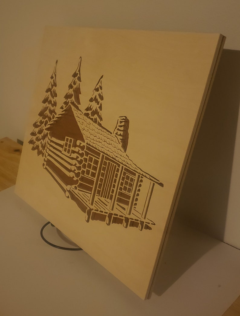 Cabin in the Woods Handmade Detailed Scroll Saw Wood Wooden Etsy