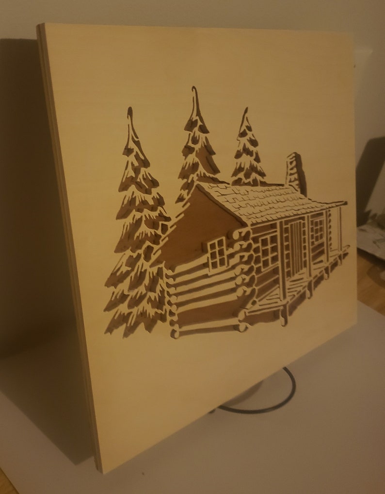 Cabin in the Woods Handmade Detailed Scroll Saw Wood Wooden Etsy