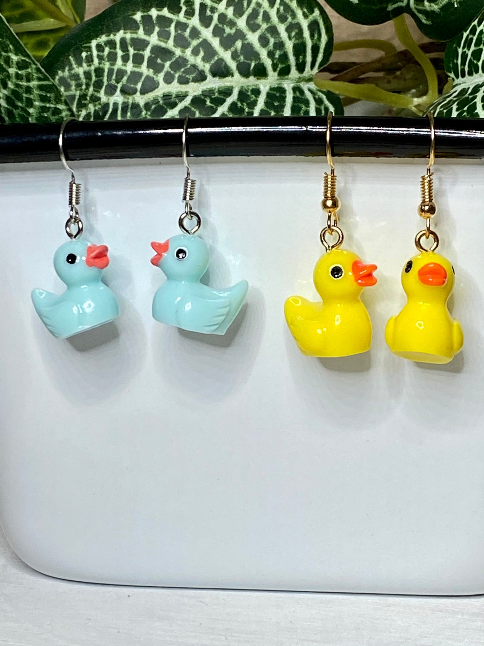 Duck Earrings Cute Earrings Choose Your Duck Quirky Etsy
