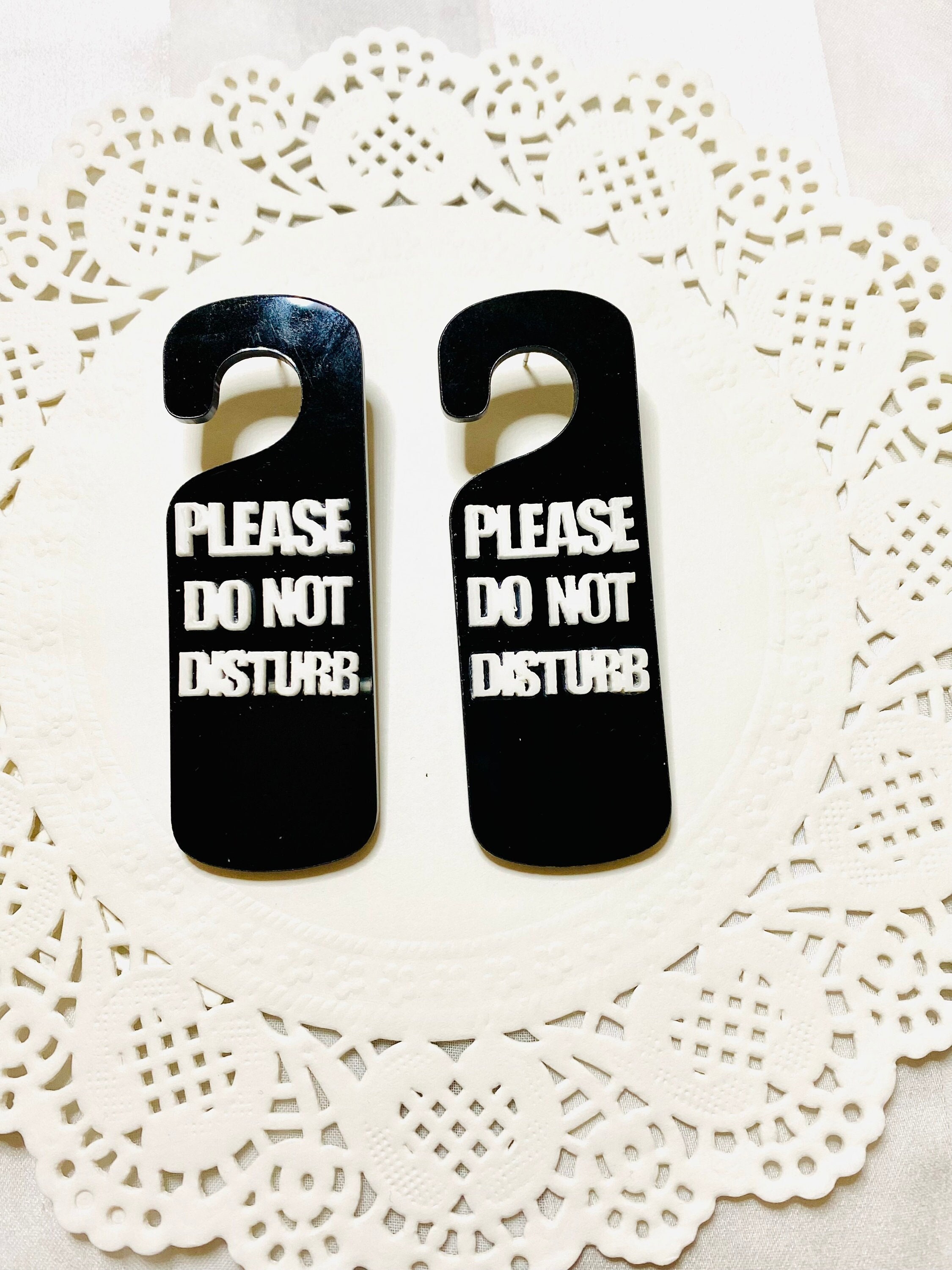 Do Not Disturb Earrings, DND, Quirky Earrings, Birthday Earrings, Vac…