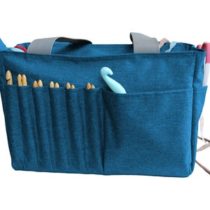 Yarn Storage Bag Craft Organizer BLUE image 5