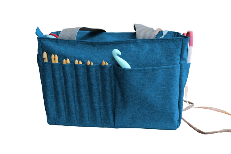 Yarn Storage Bag Craft Organizer BLUE image 5