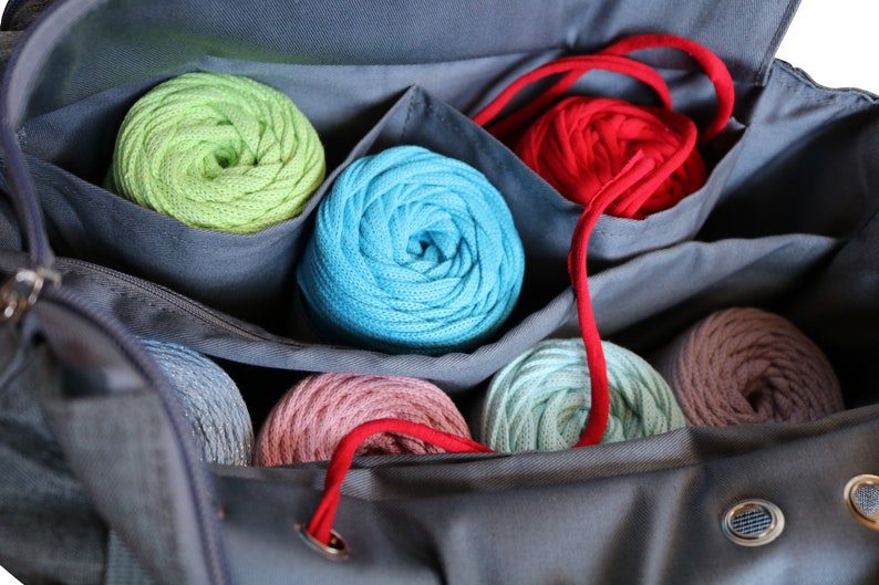 Yarn Storage Bag Craft Organizer BLUE Etsy