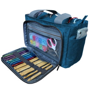 Yarn Storage Bag Craft Organizer BLUE image 1