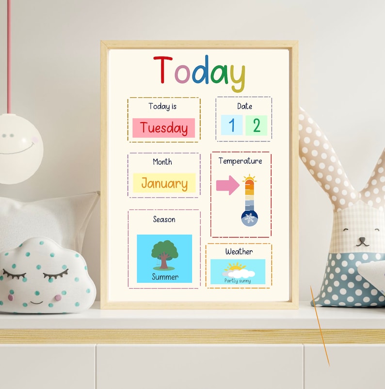 Morning Board | Circle Time | Today Chart | Children’s Calendar ...