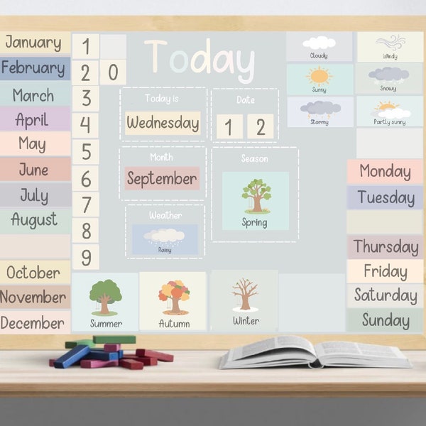 Weather Day Board Kids - Etsy UK