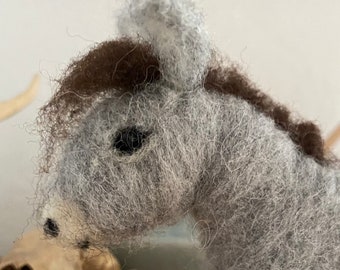 Felted donkey