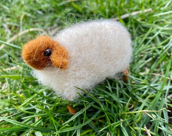 Felted Coburg fox sheep