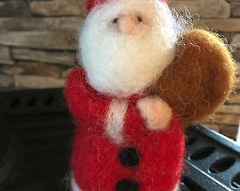 Needle felted Santa Claus