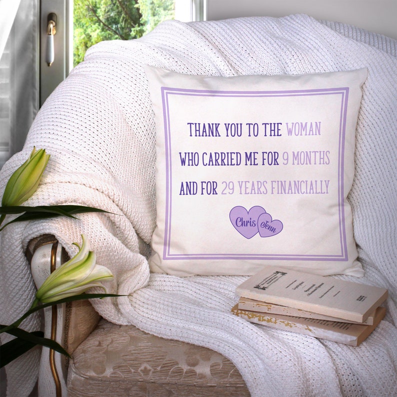 Mother's Day Throw Pillow Mom Daughter Love Gift Etsy