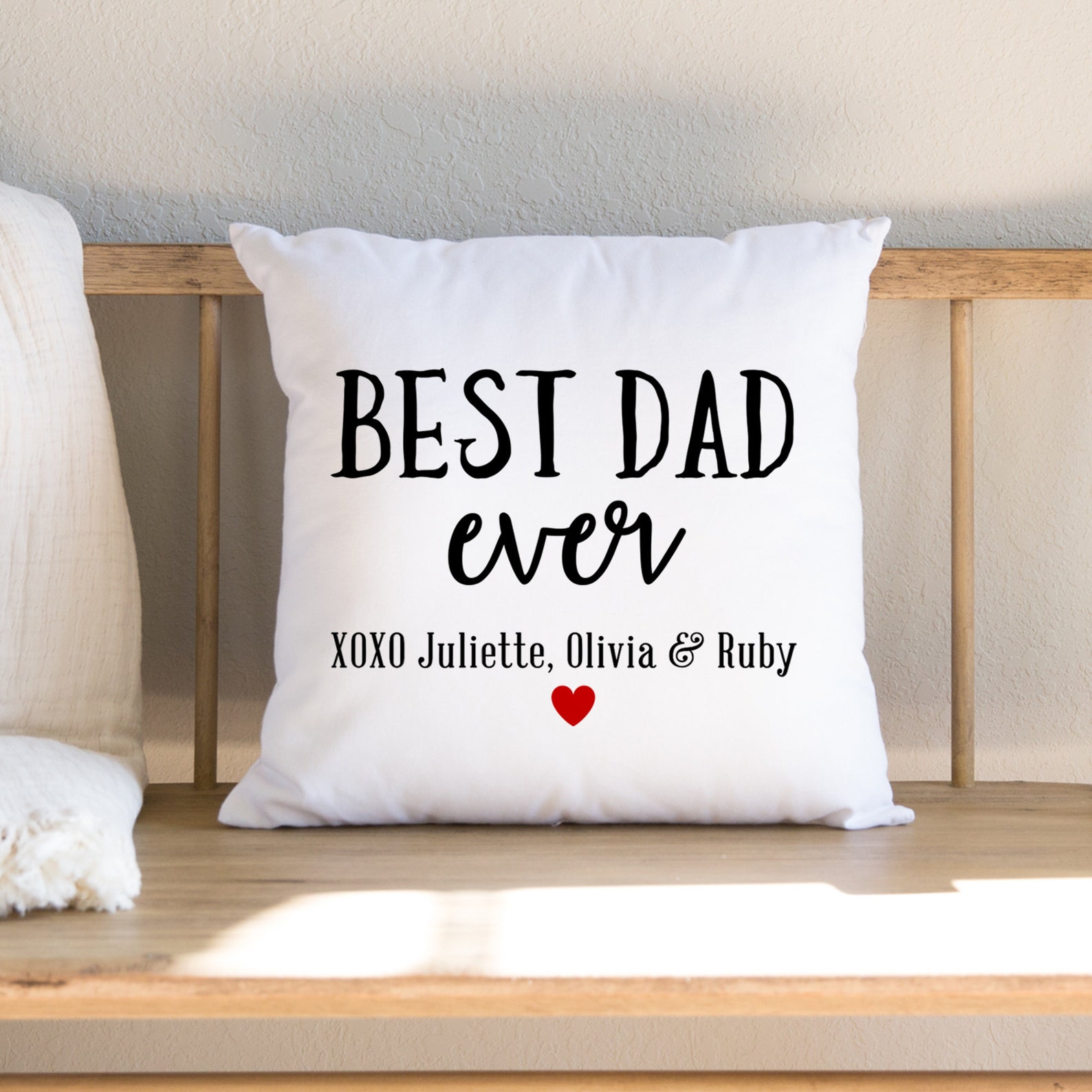 Custom Father's Day Pillow Gift for Dad from his Children Etsy