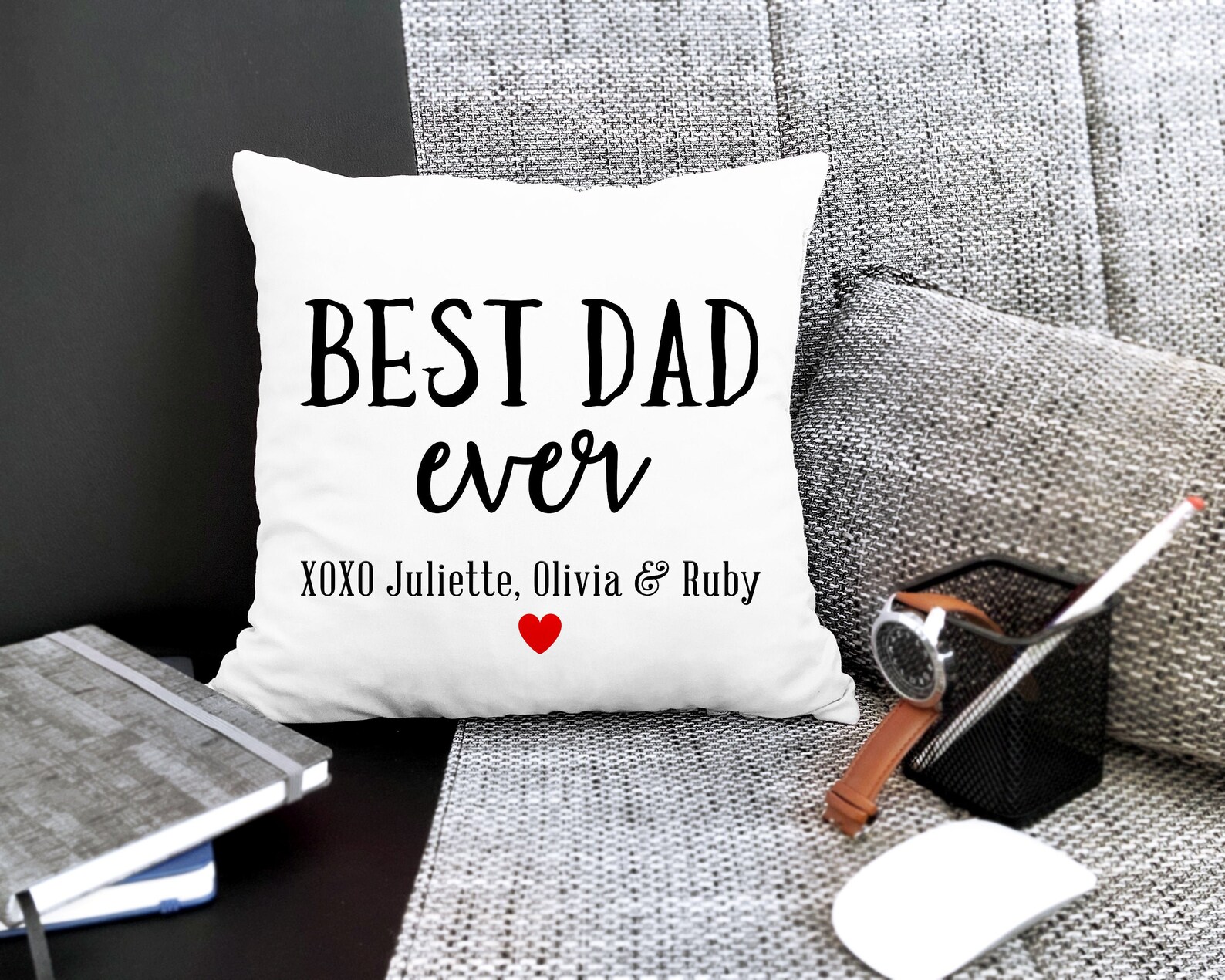 Custom Father's Day Pillow Gift for Dad from his Children Etsy